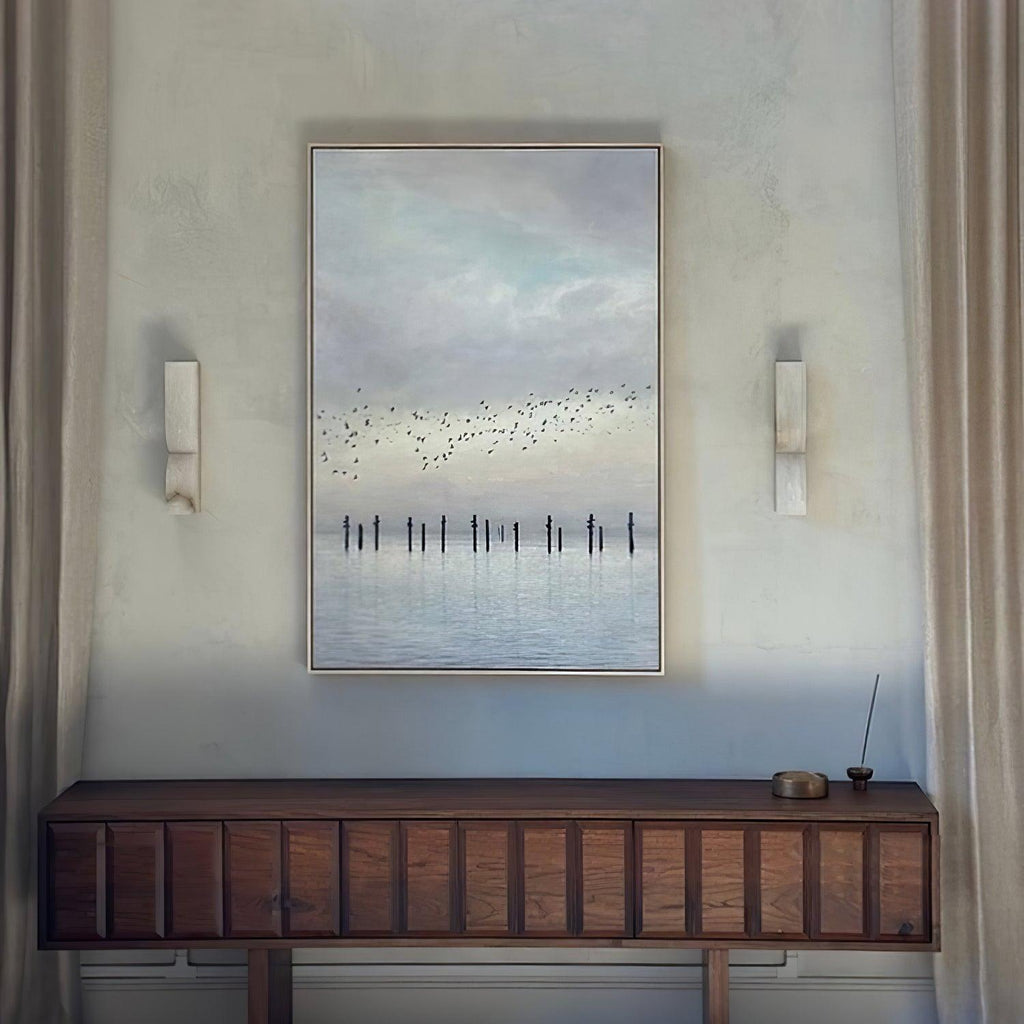 Lunaris Alabaster Rectangular Wall Lamp