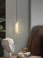 Kvennuvye Flute Modern Minimalist Alabaster Pendant Light