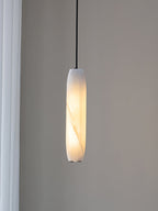 Kvennuvye Flute Modern Minimalist Alabaster Pendant Light