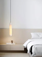 Kvennuvye Flute Modern Minimalist Alabaster Pendant Light