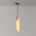 Kvennuvye Flute Modern Minimalist Alabaster Pendant Light