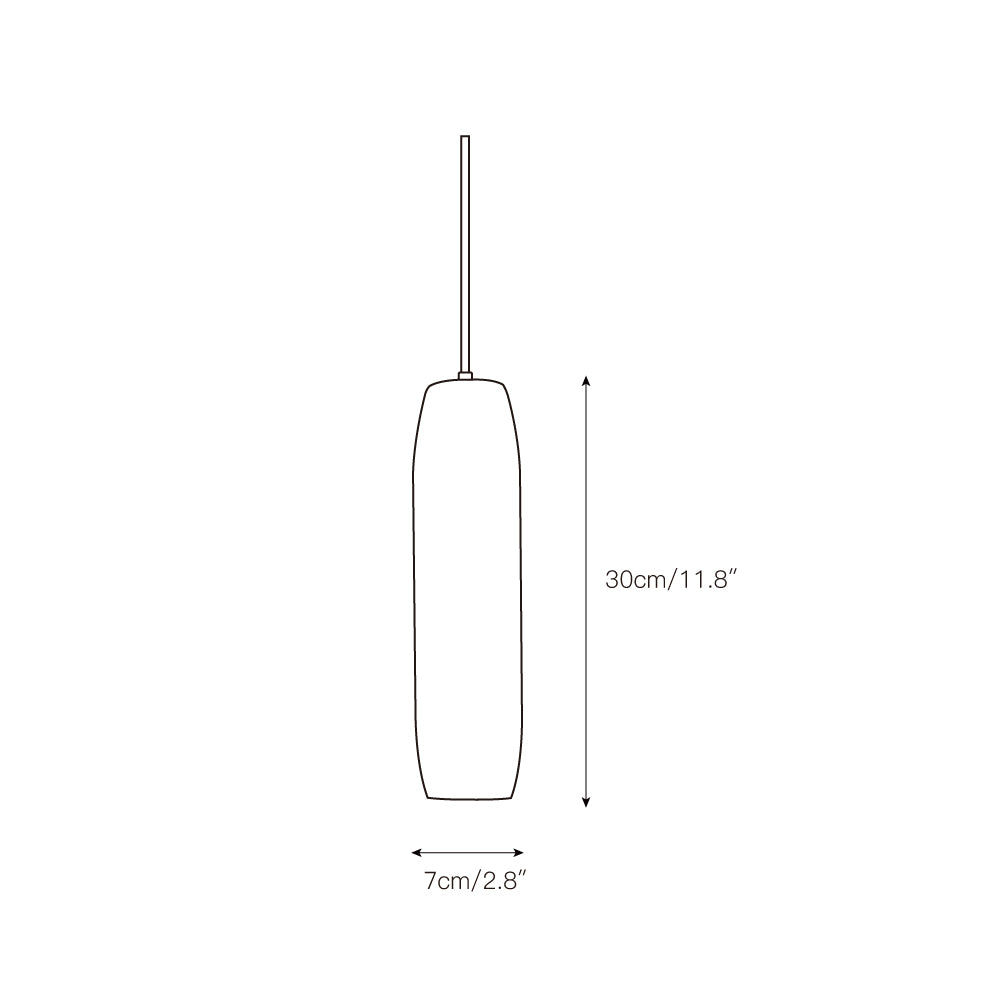 Kvennuvye Flute Modern Minimalist Alabaster Pendant Light