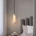 Kvennuvye Flute Modern Minimalist Alabaster Pendant Light