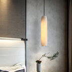 Kvennuvye Flute Modern Minimalist Alabaster Pendant Light