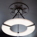 Althea Alabaster Ring Pendant Light Chandelier