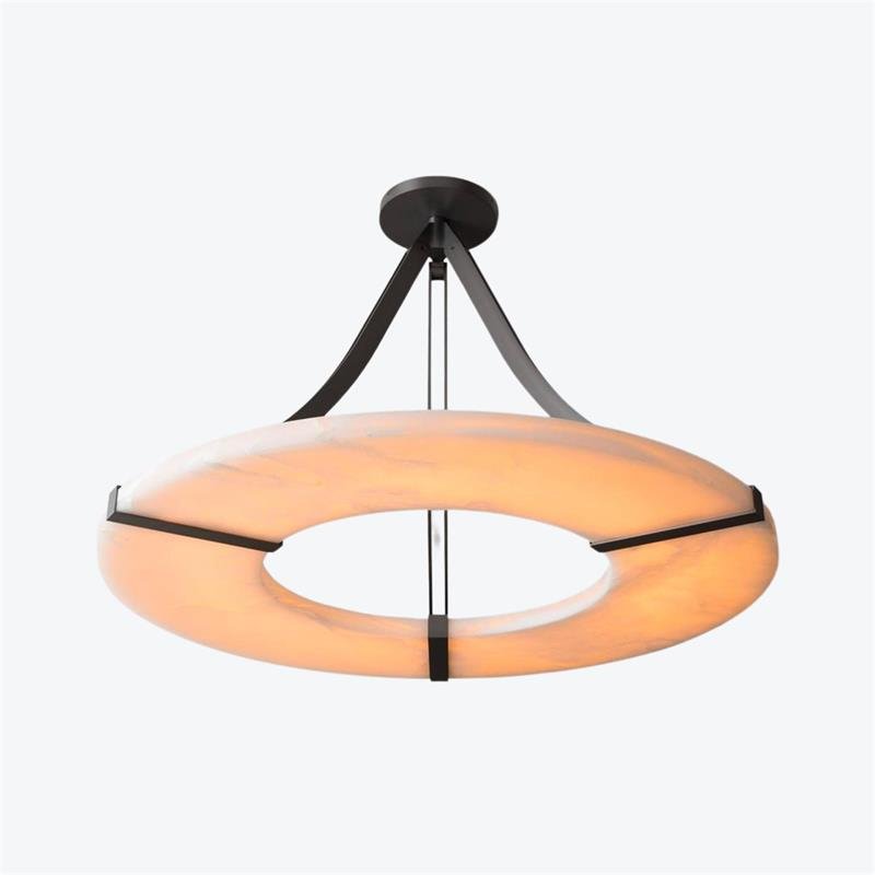 Althea Alabaster Ring Pendant Light Chandelier