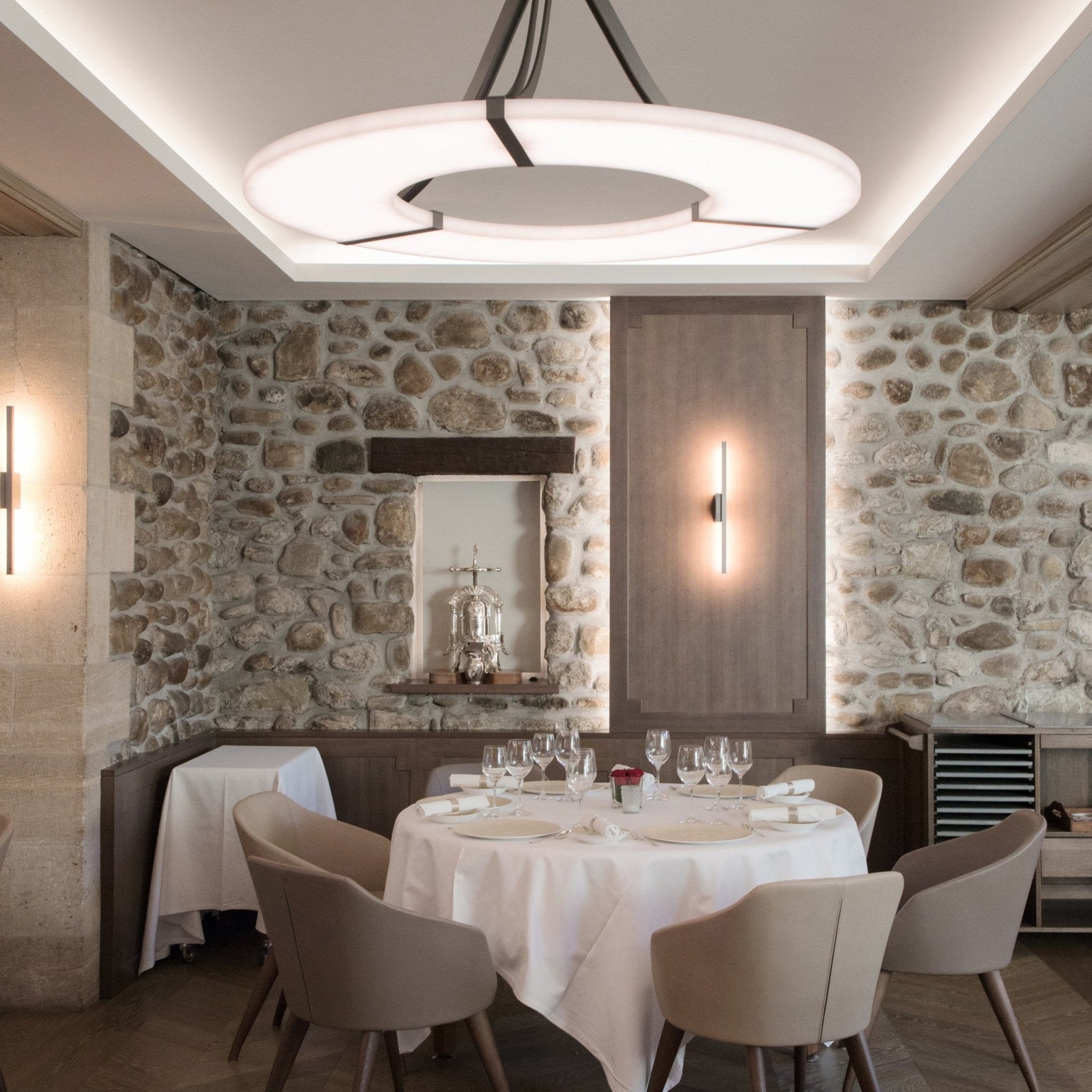 Althea Alabaster Ring Pendant Light Chandelier