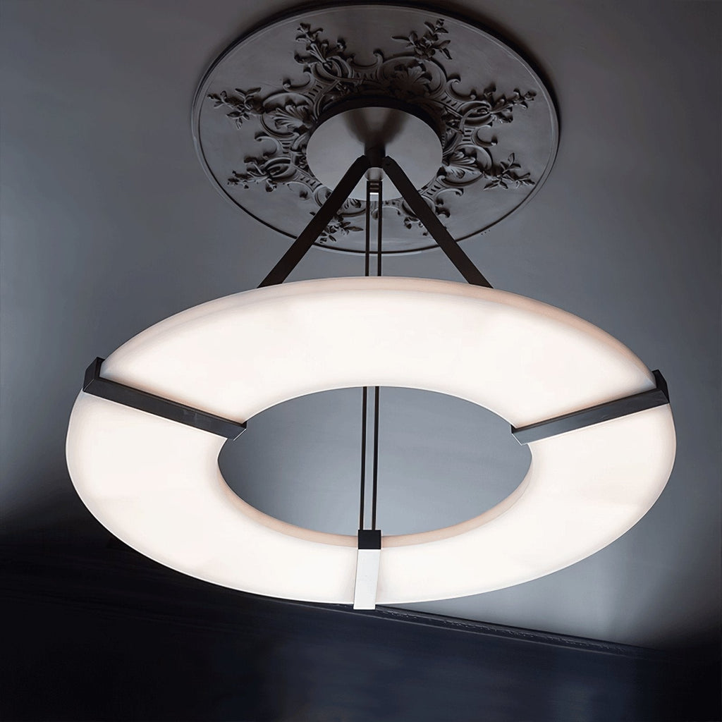 Althea Alabaster Ring Pendant Light Chandelier
