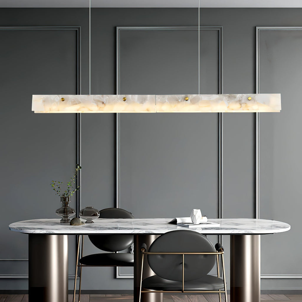 Ljomuvye LED Modern Linear Alabaster Pendant Light