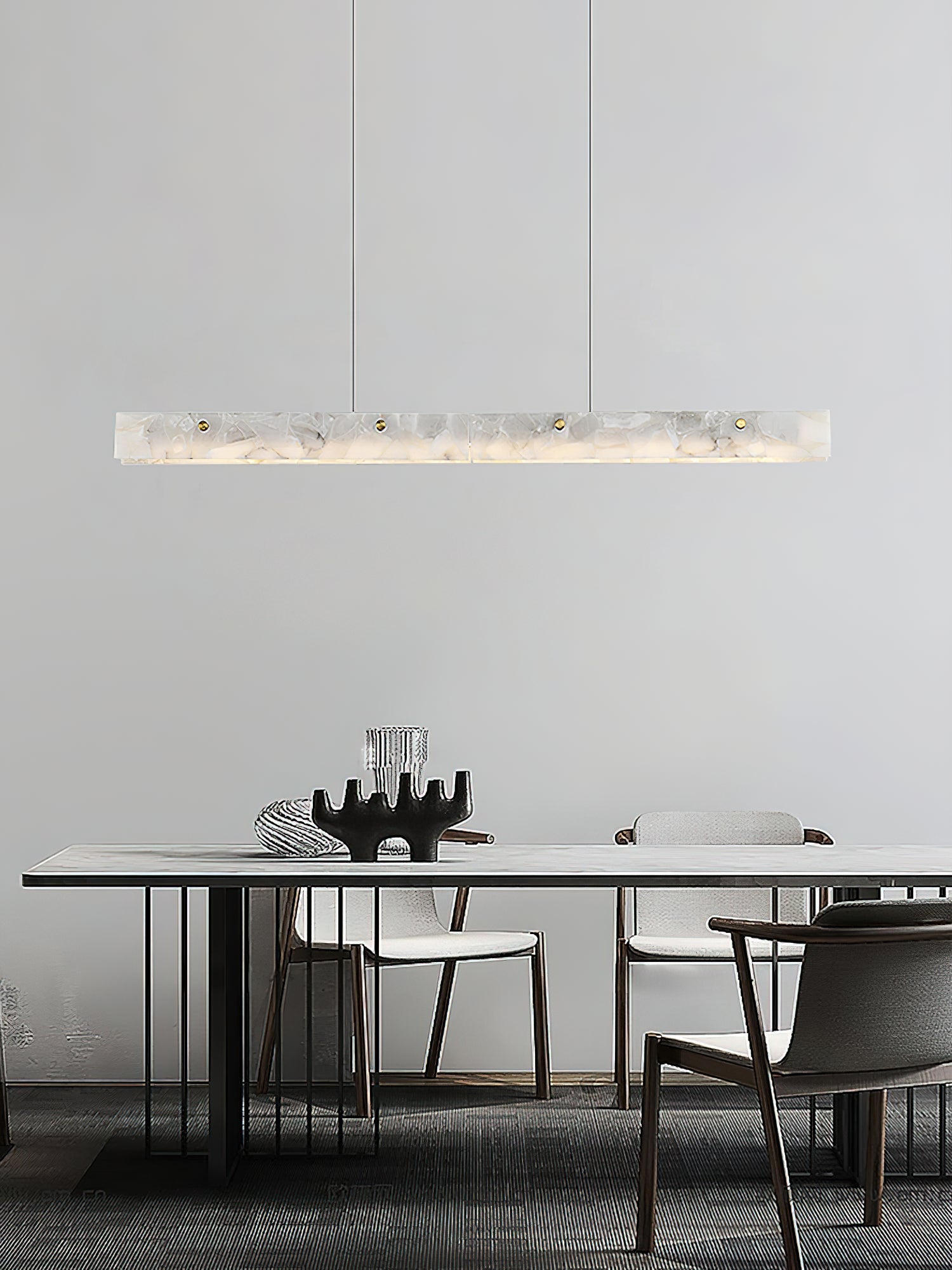 Ljomuvye LED Modern Linear Alabaster Pendant Light