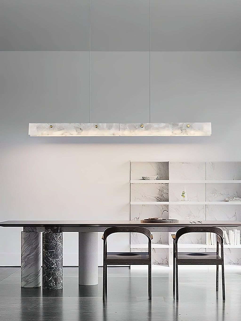Ljomuvye LED Modern Linear Alabaster Pendant Light