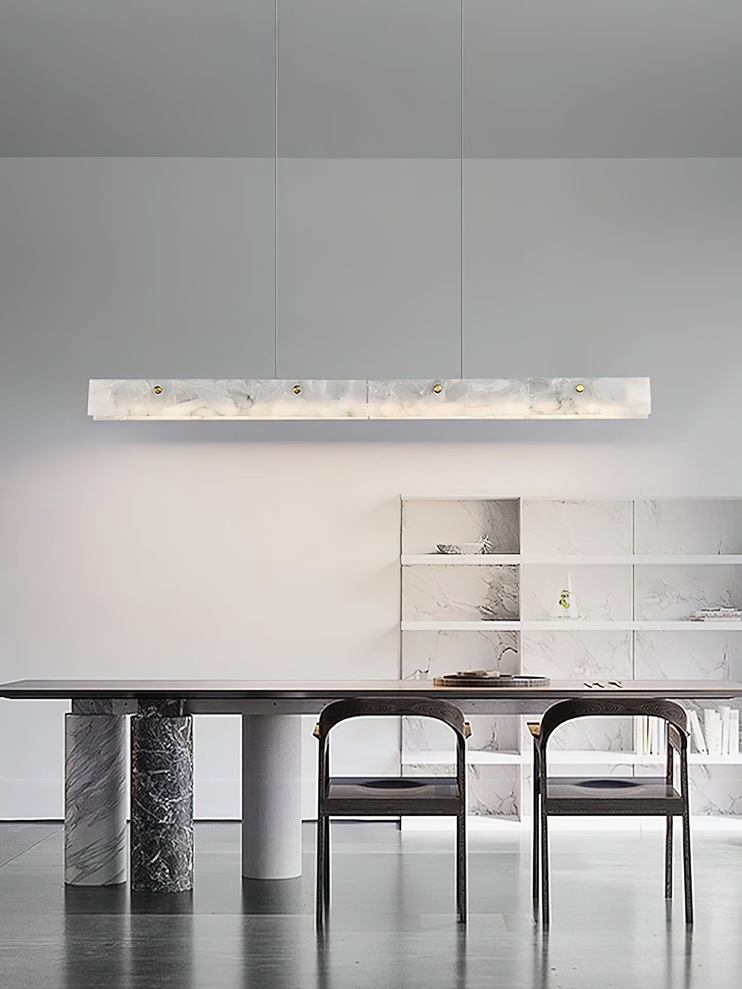 Ljomuvye LED Modern Linear Alabaster Pendant Light