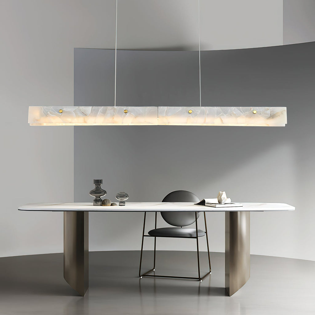 Ljomuvye LED Modern Linear Alabaster Pendant Light