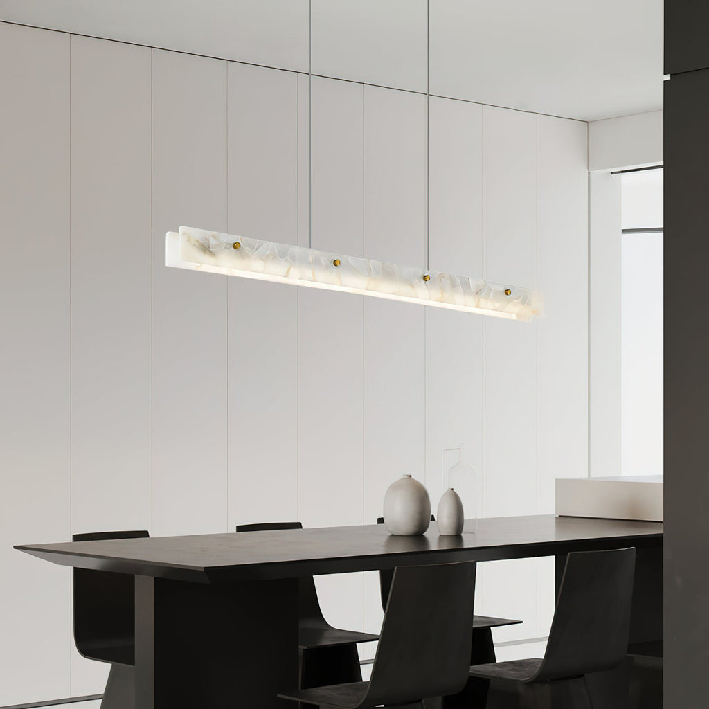 Ljomuvye LED Modern Linear Alabaster Pendant Light