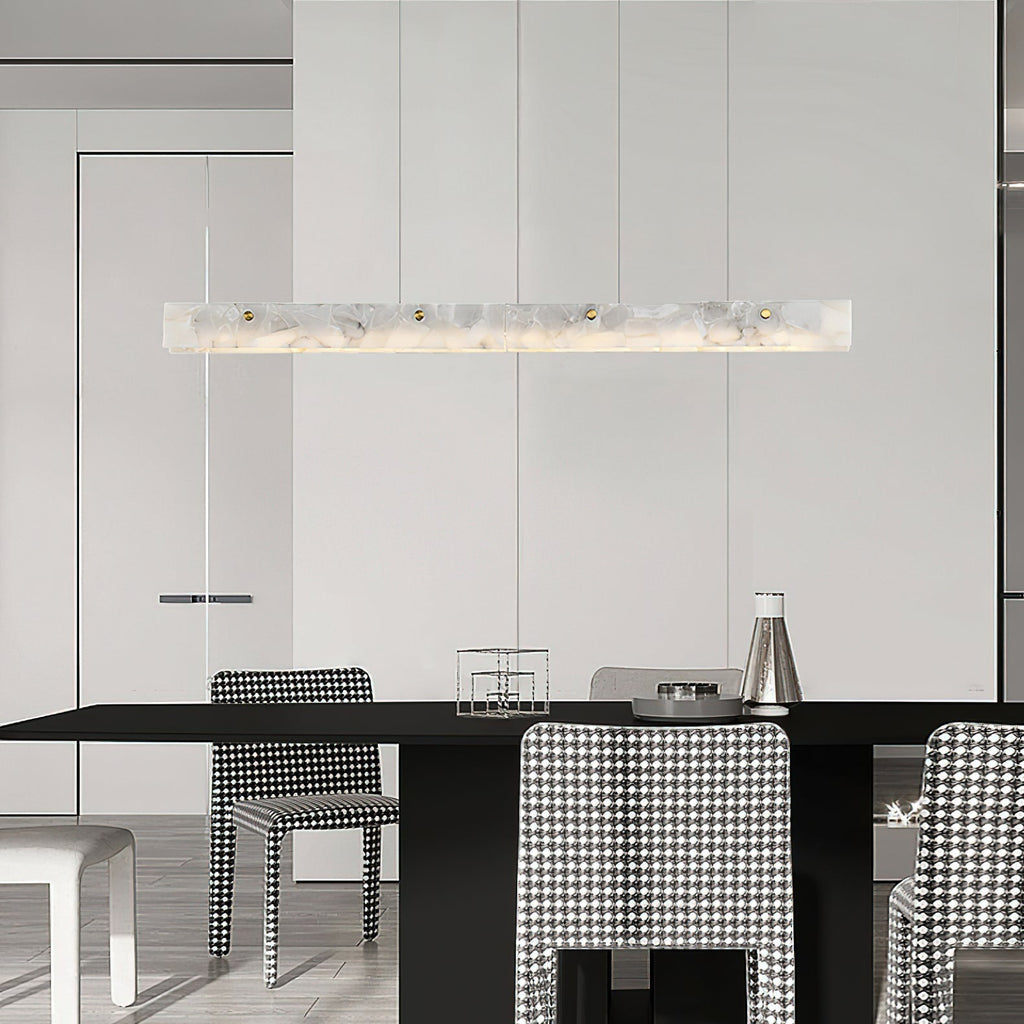 Ljomuvye LED Modern Linear Alabaster Pendant Light
