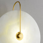 Kristy Alabaster LED Wall Lamp Round Iconic Circular