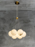 Norduvyd  Alabaster   Cluster Lunar  Chandelier