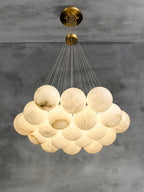 Norduvyd  Alabaster   Cluster Lunar  Chandelier