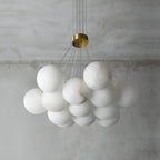 Norduvyd  Alabaster   Cluster Lunar  Chandelier