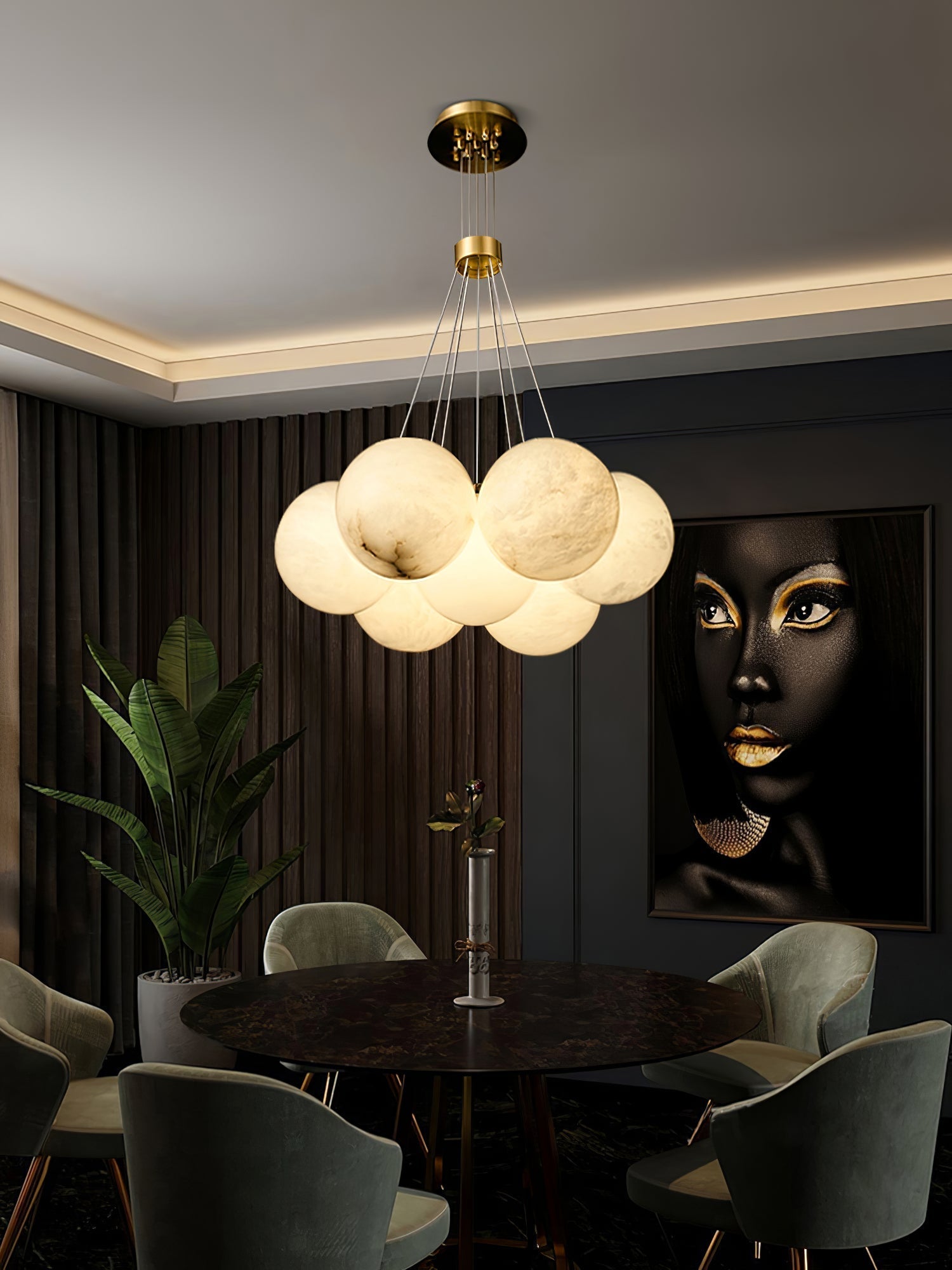 Zovenila Alabaster Chandelier