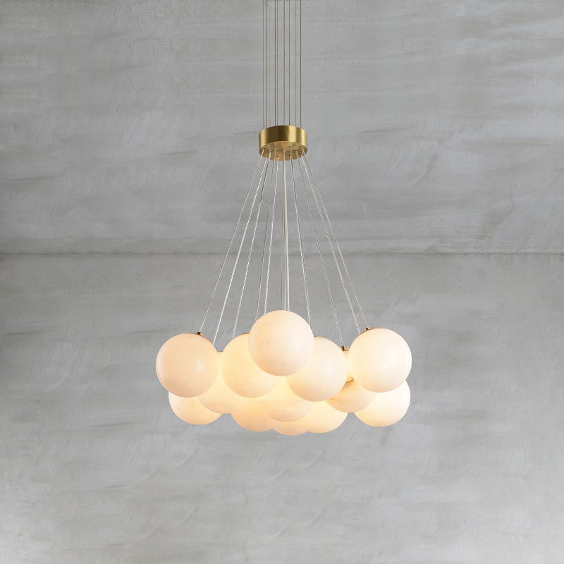 Norduvyd  Alabaster   Cluster Lunar  Chandelier