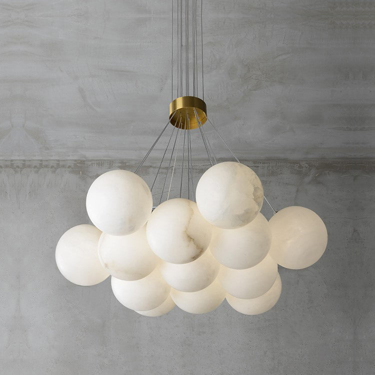 Norduvyd  Alabaster   Cluster Lunar  Chandelier