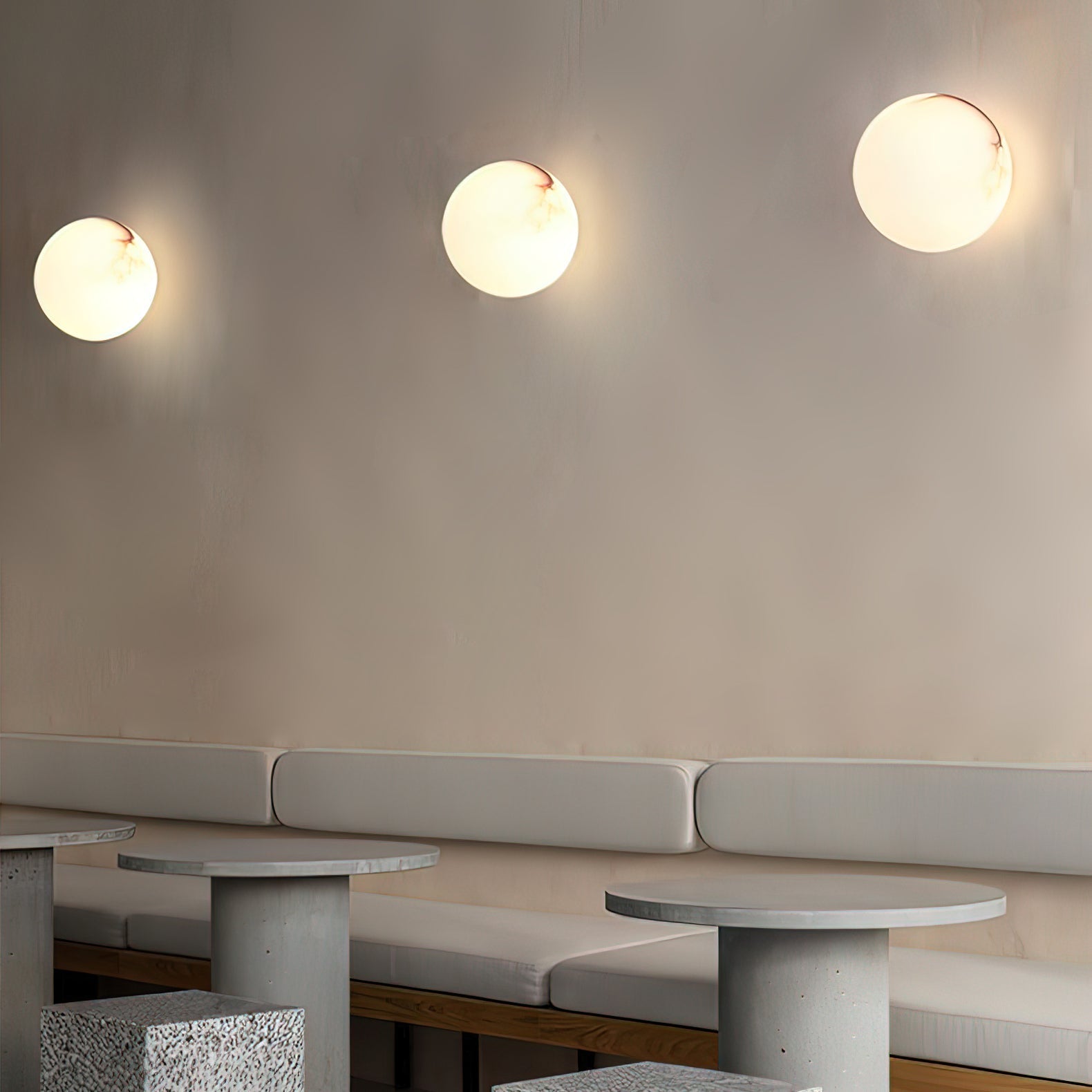 Kristy Alabaster Mini Orb Wall Lamp
