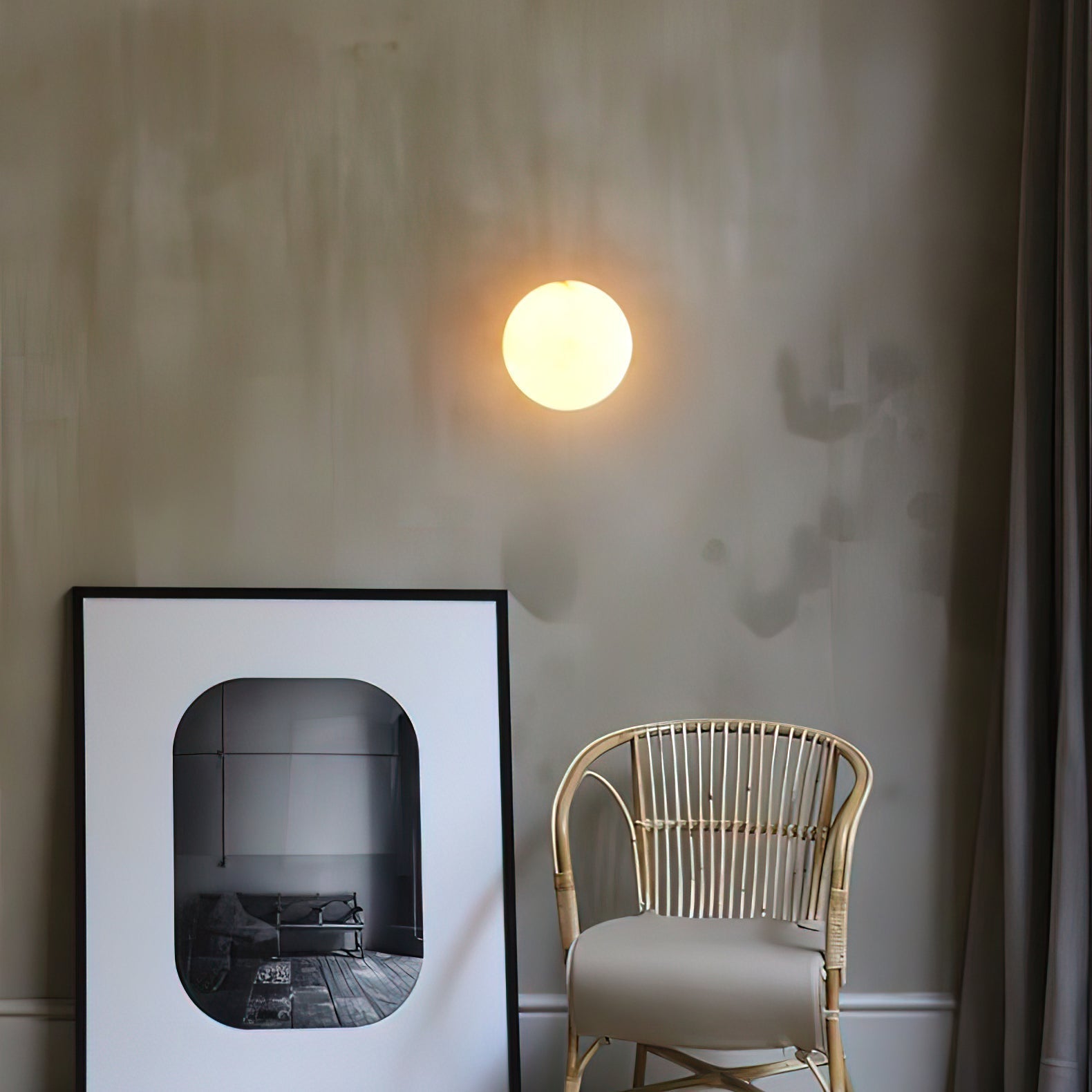 Kristy Alabaster Mini Orb Wall Lamp