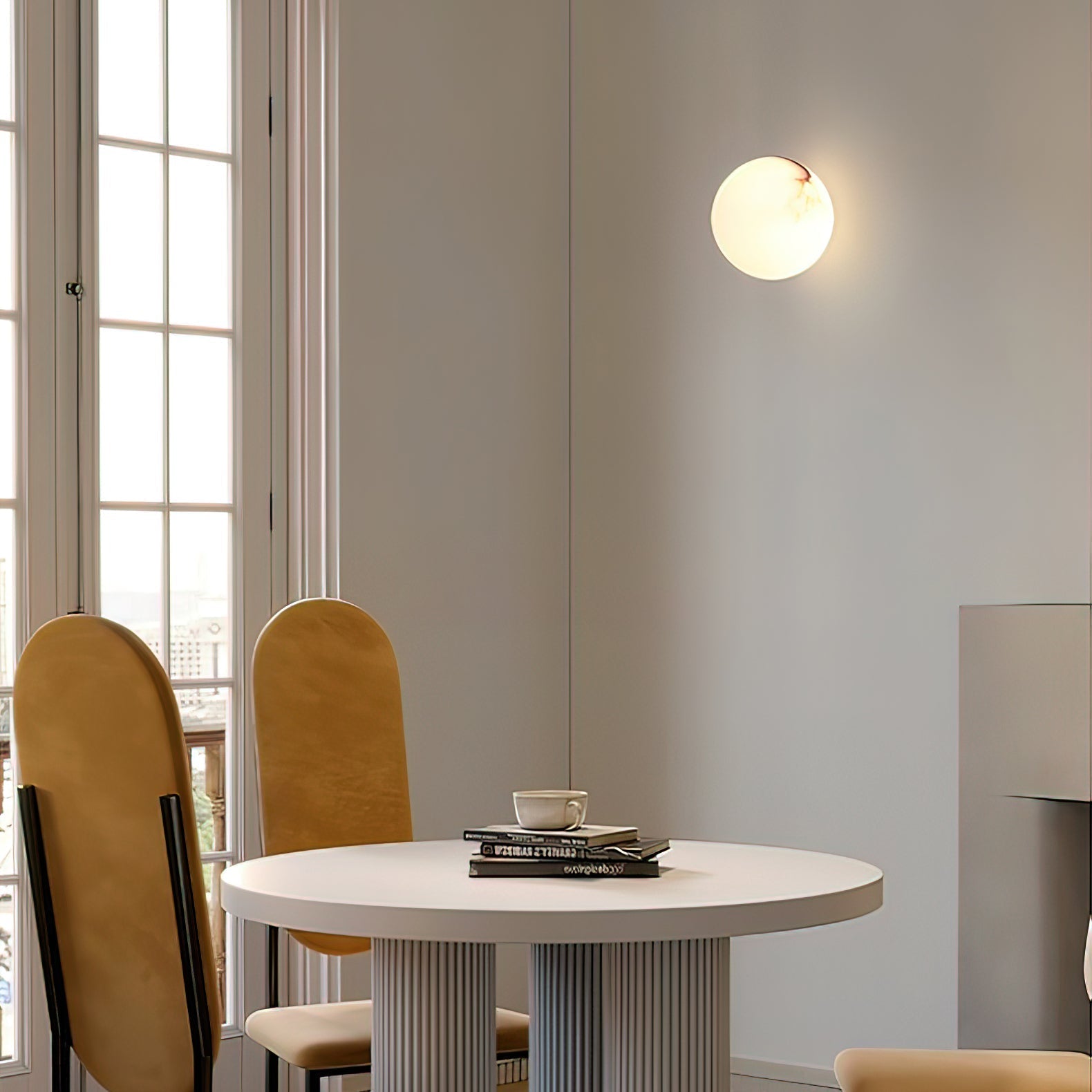 Kristy Alabaster Mini Orb Wall Lamp