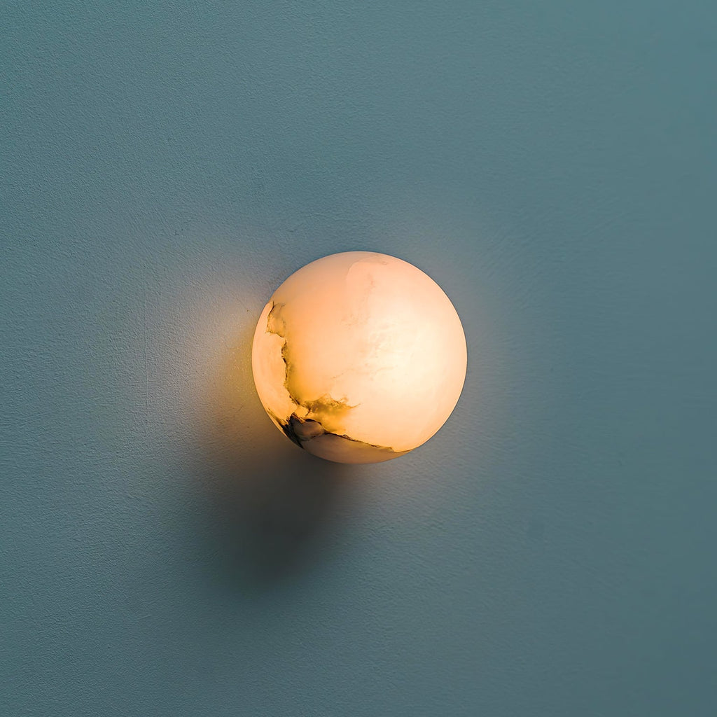 Kristy Alabaster Mini Orb Wall Lamp