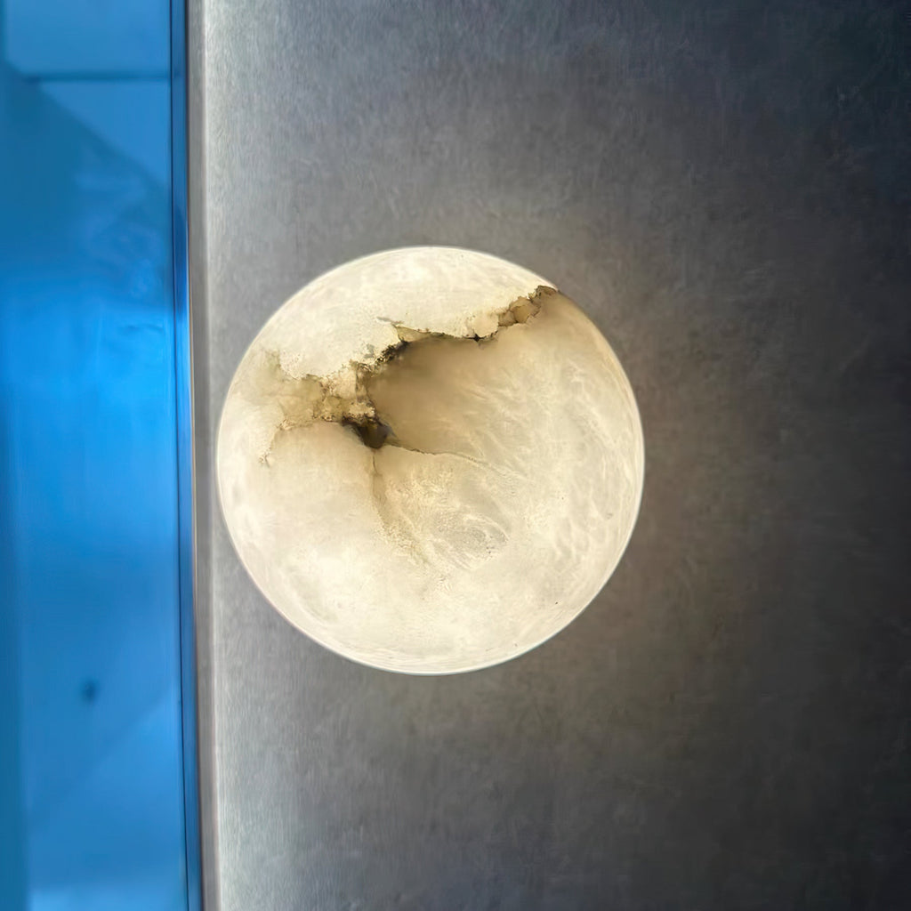 Lynq Alabaster Mini Orb Wall Lamp