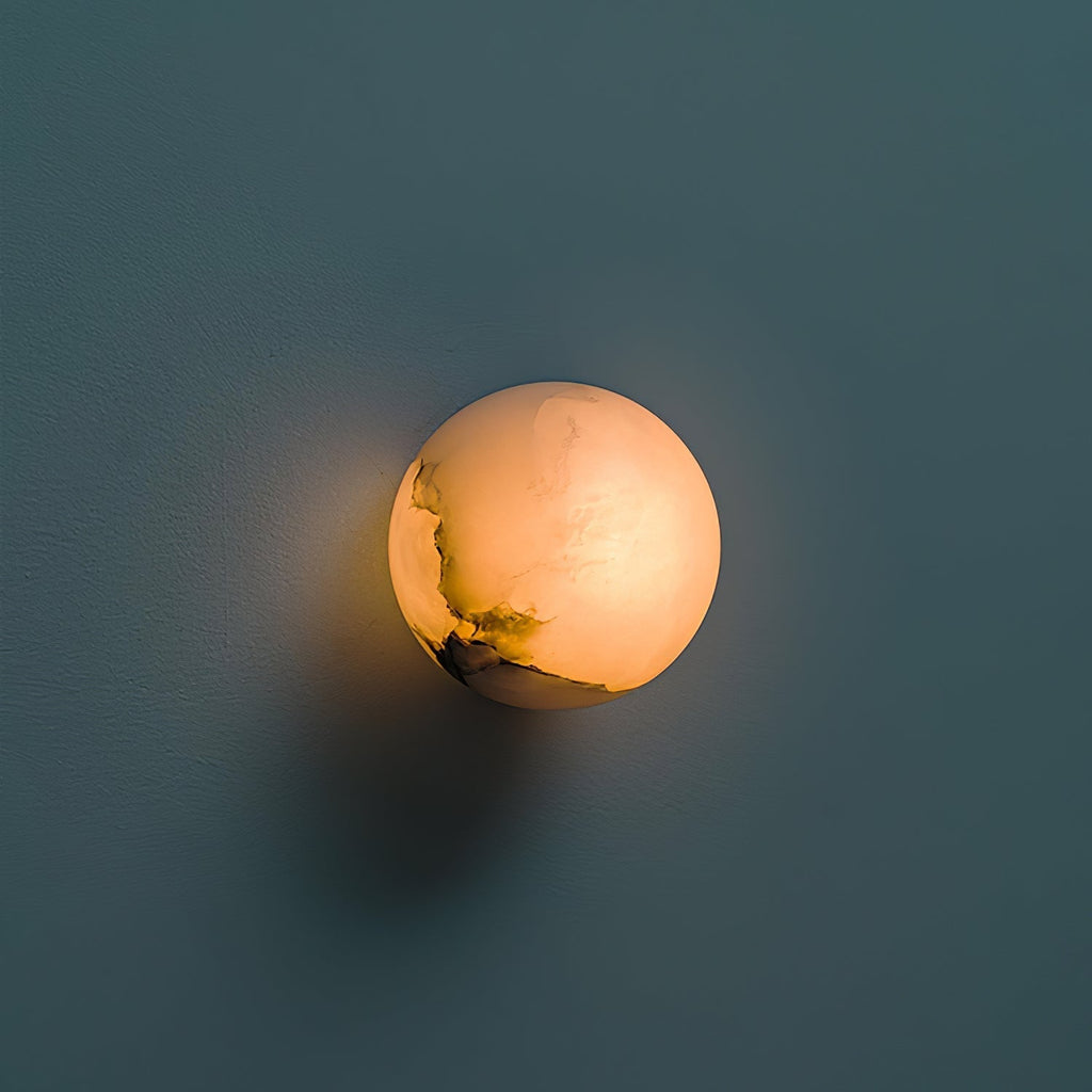 Kristy Alabaster Mini Orb Wall Lamp