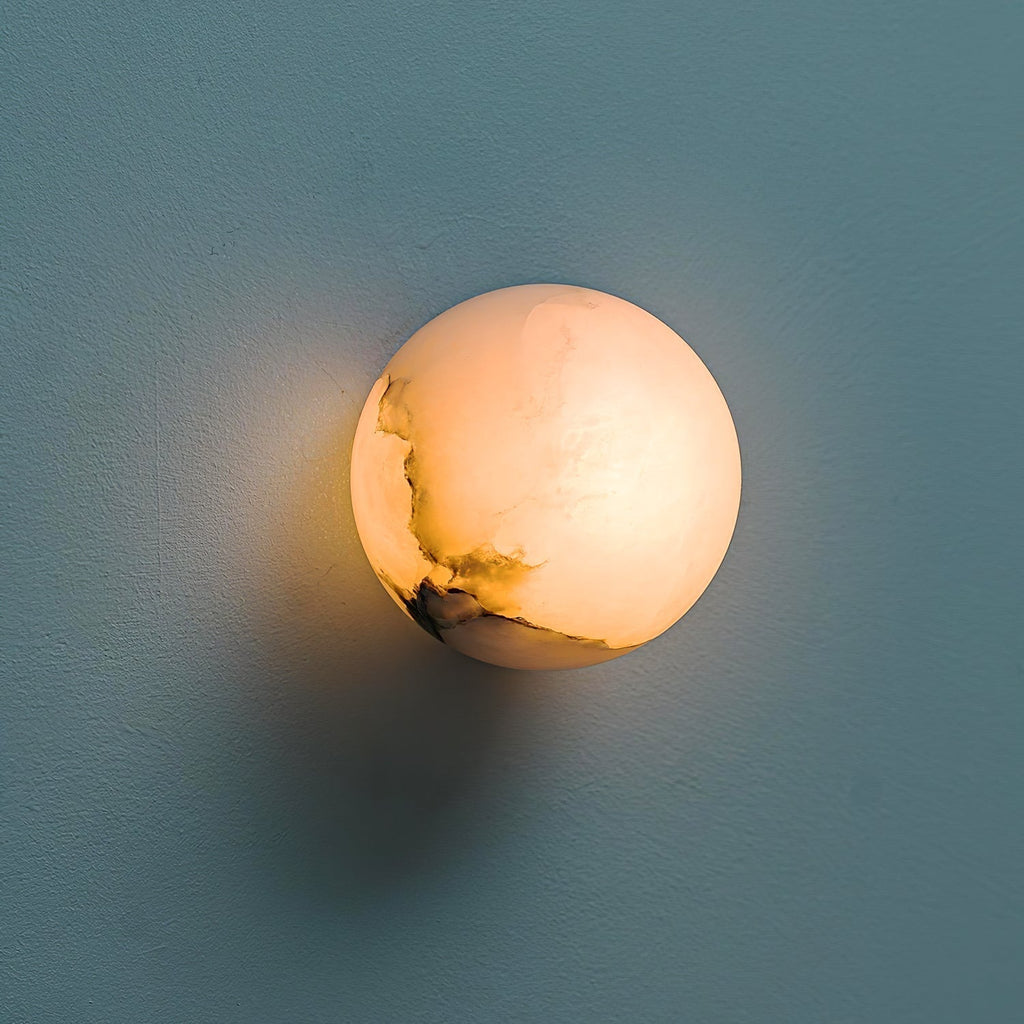 Lynq Alabaster Mini Orb Wall Lamp