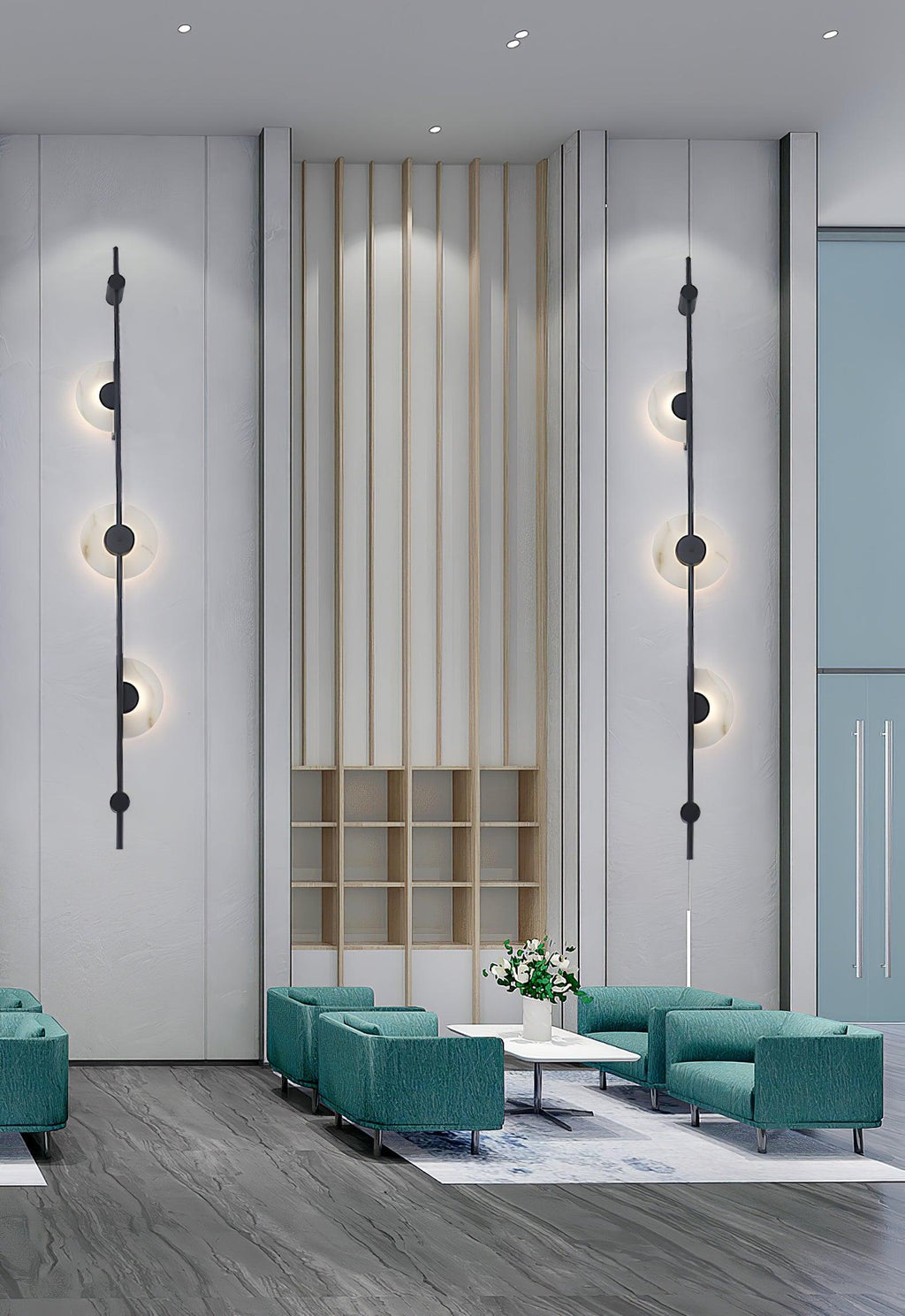Edria Minimalist Alabaster Wall Light - Kingsley Beaumont