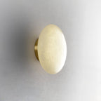 Vanorara Minimalist Alabaster Flush Mount Light