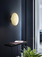 Vanorara Minimalist Alabaster Flush Mount Light