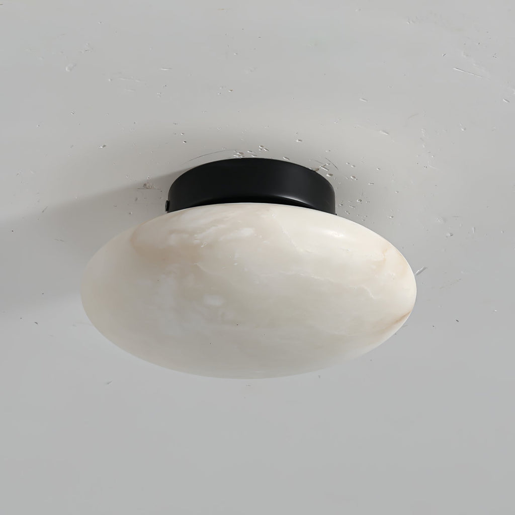 Vanorara Minimalist Alabaster Flush Mount Light
