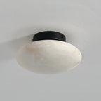 Vanorara Minimalist Alabaster Flush Mount Light