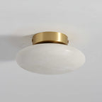 Vanorara Minimalist Alabaster Flush Mount Light