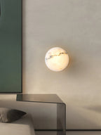 Vanorara Minimalist Alabaster Flush Mount Light