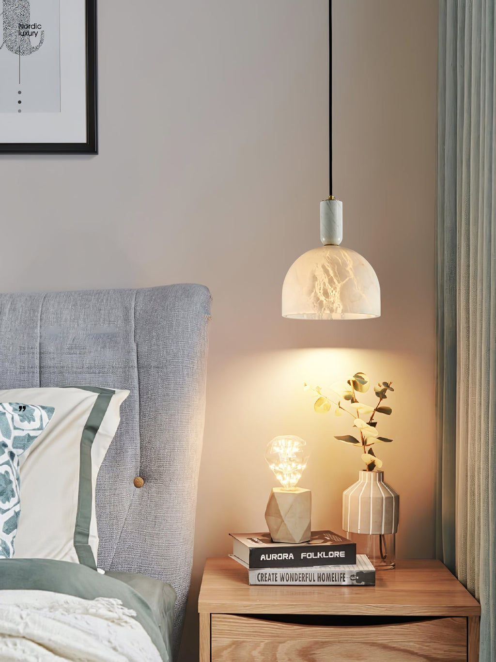 Culiror Minimalist Alabaster Pendant Light