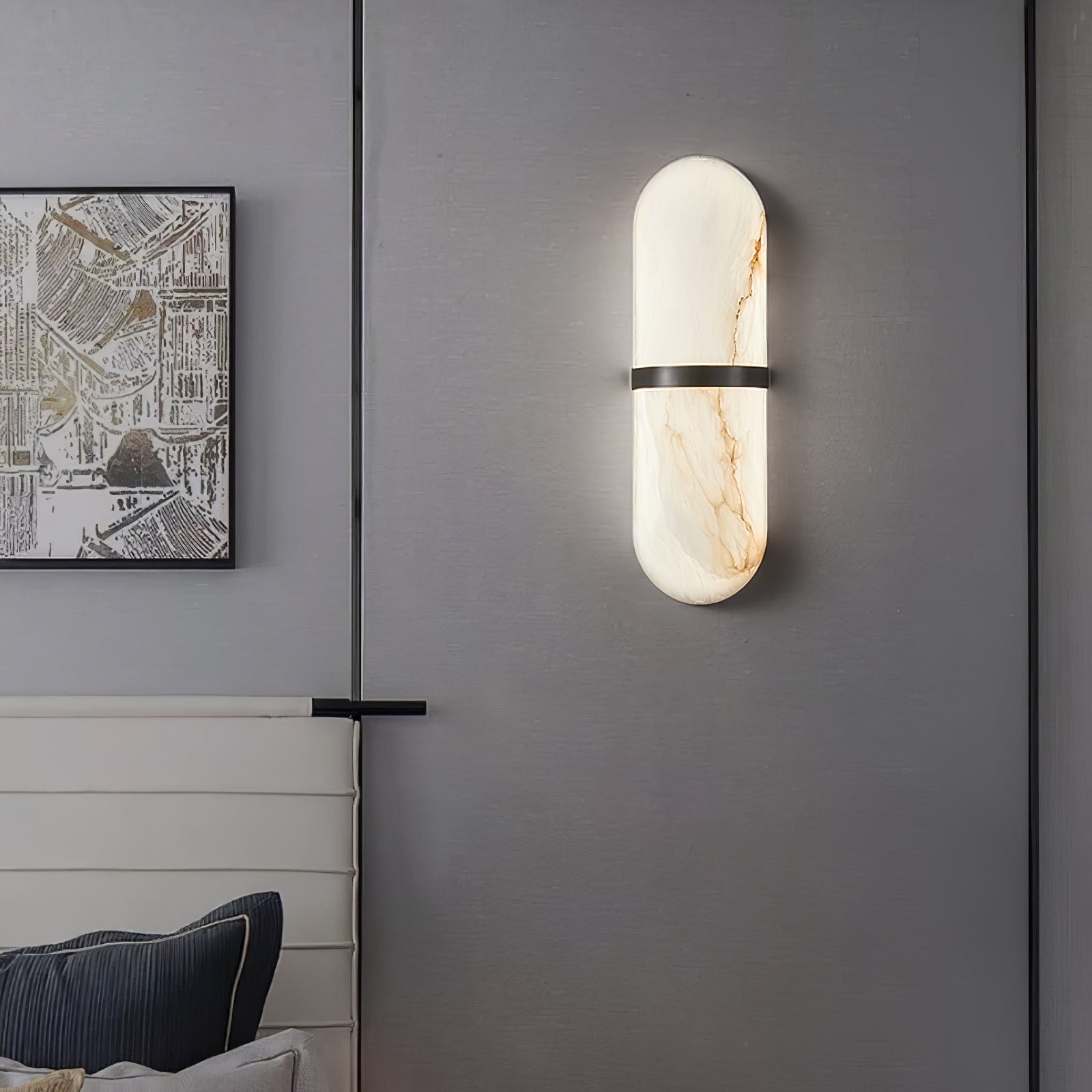 Ostruvyd Luxury Pill Alabaster Wall Lamp