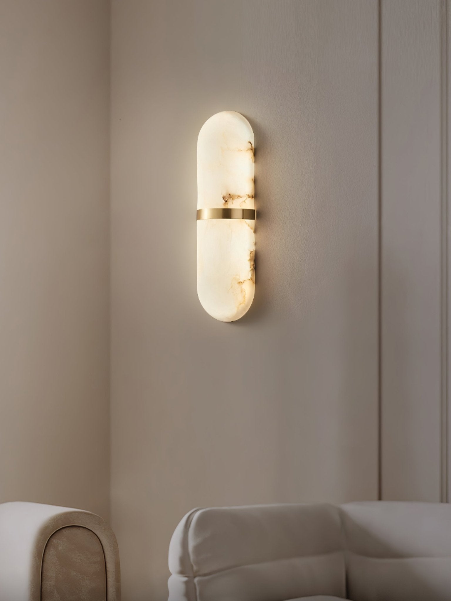 Vitheion Minimalist Alabaster Wall Light