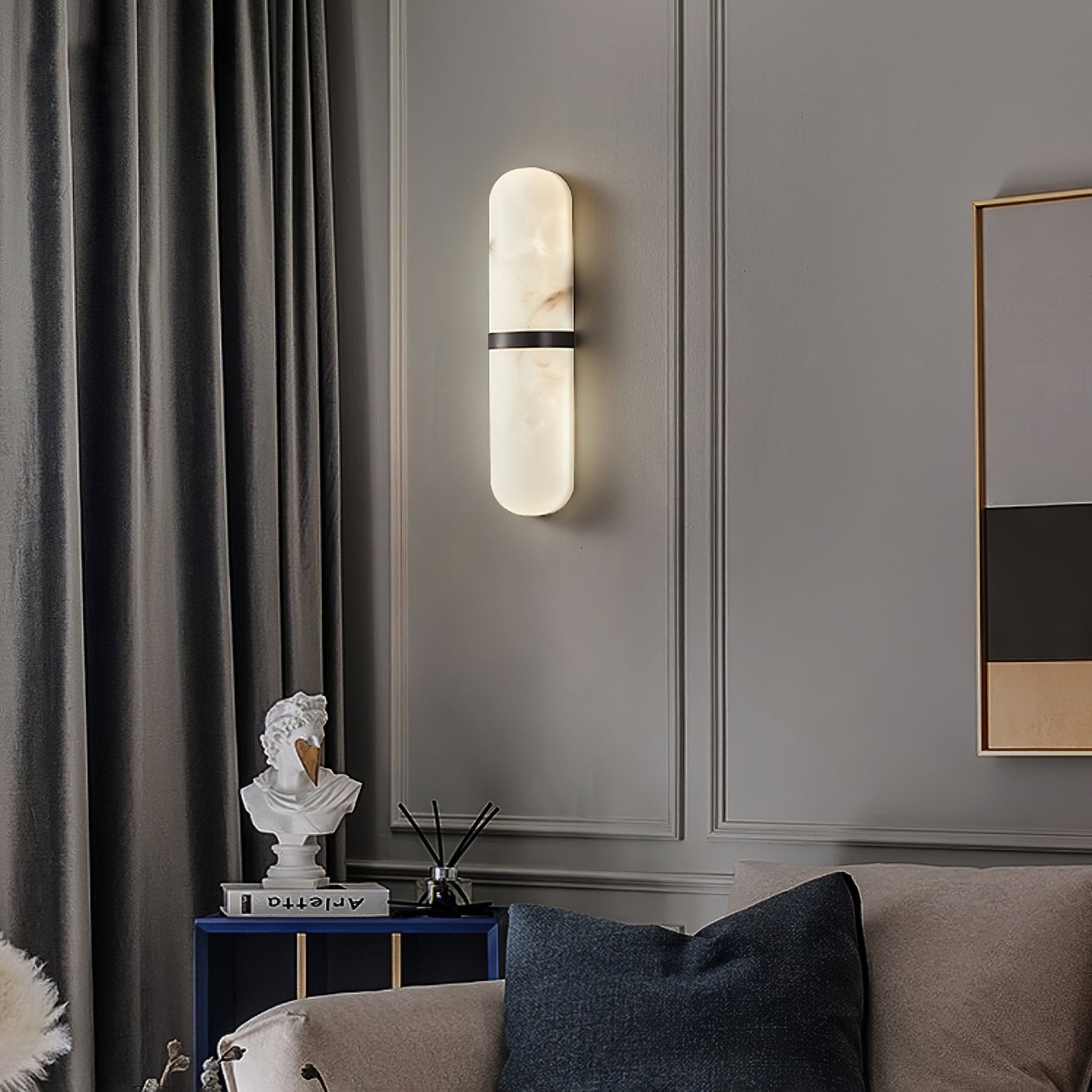 Vitheion Minimalist Alabaster Wall Light