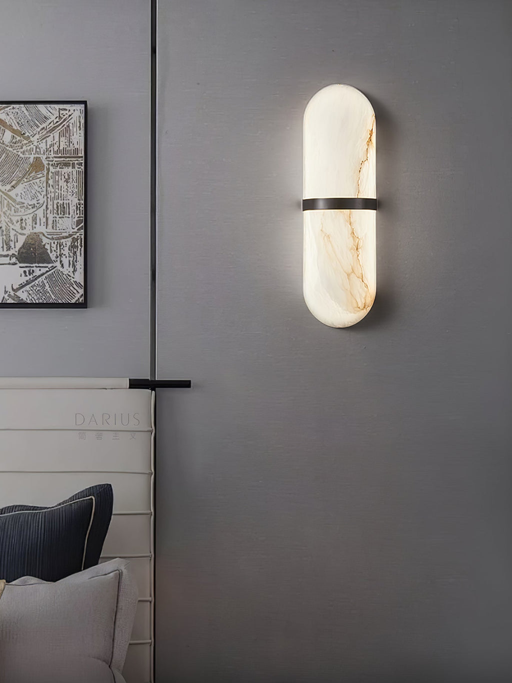 Vitheion Minimalist Alabaster Wall Light