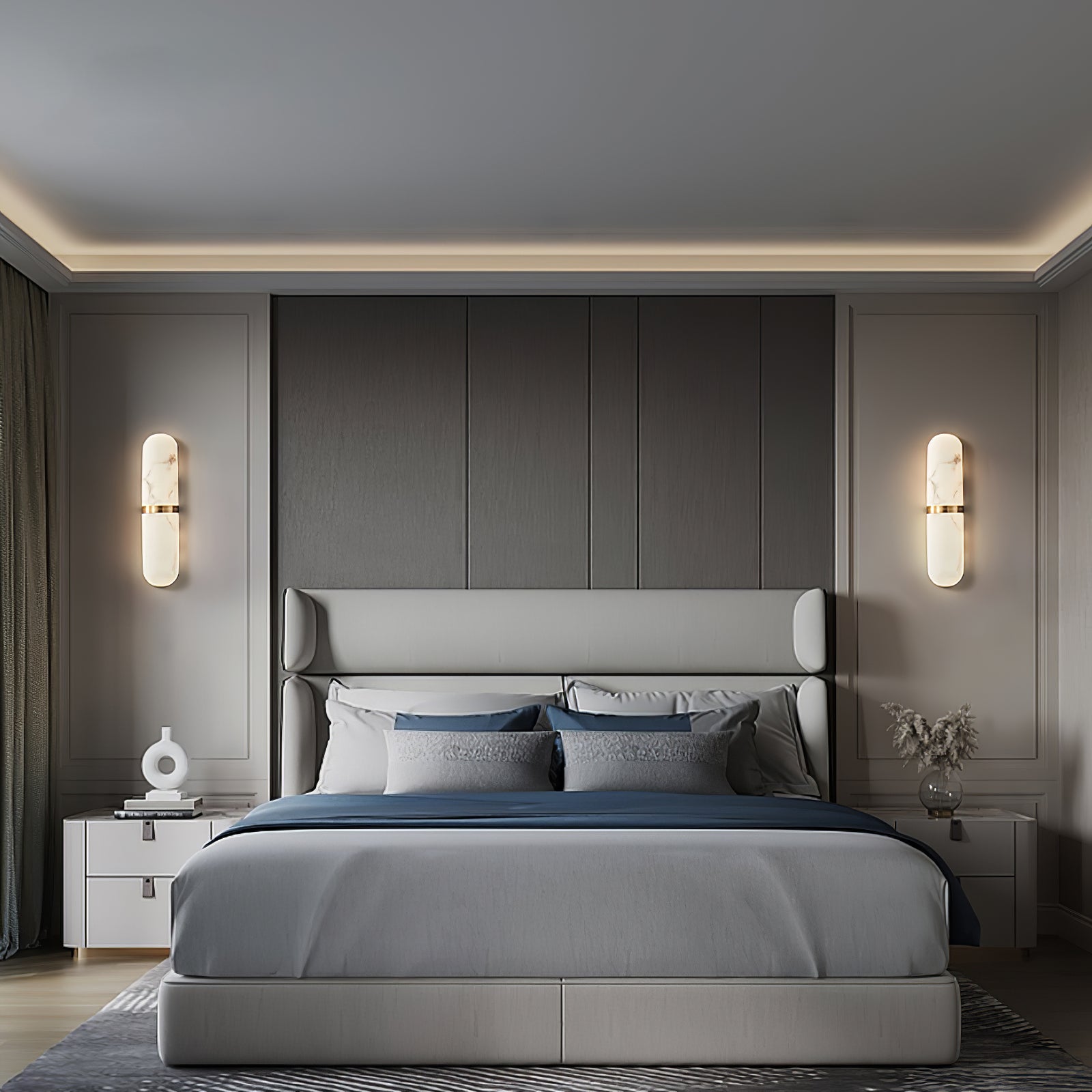 Vitheion Minimalist Alabaster Wall Light