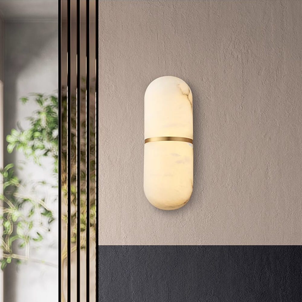 Vitheion Minimalist Alabaster Wall Light