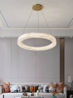 Plotuvyn Postmodern Luxury Ring Alabaster Chandelier