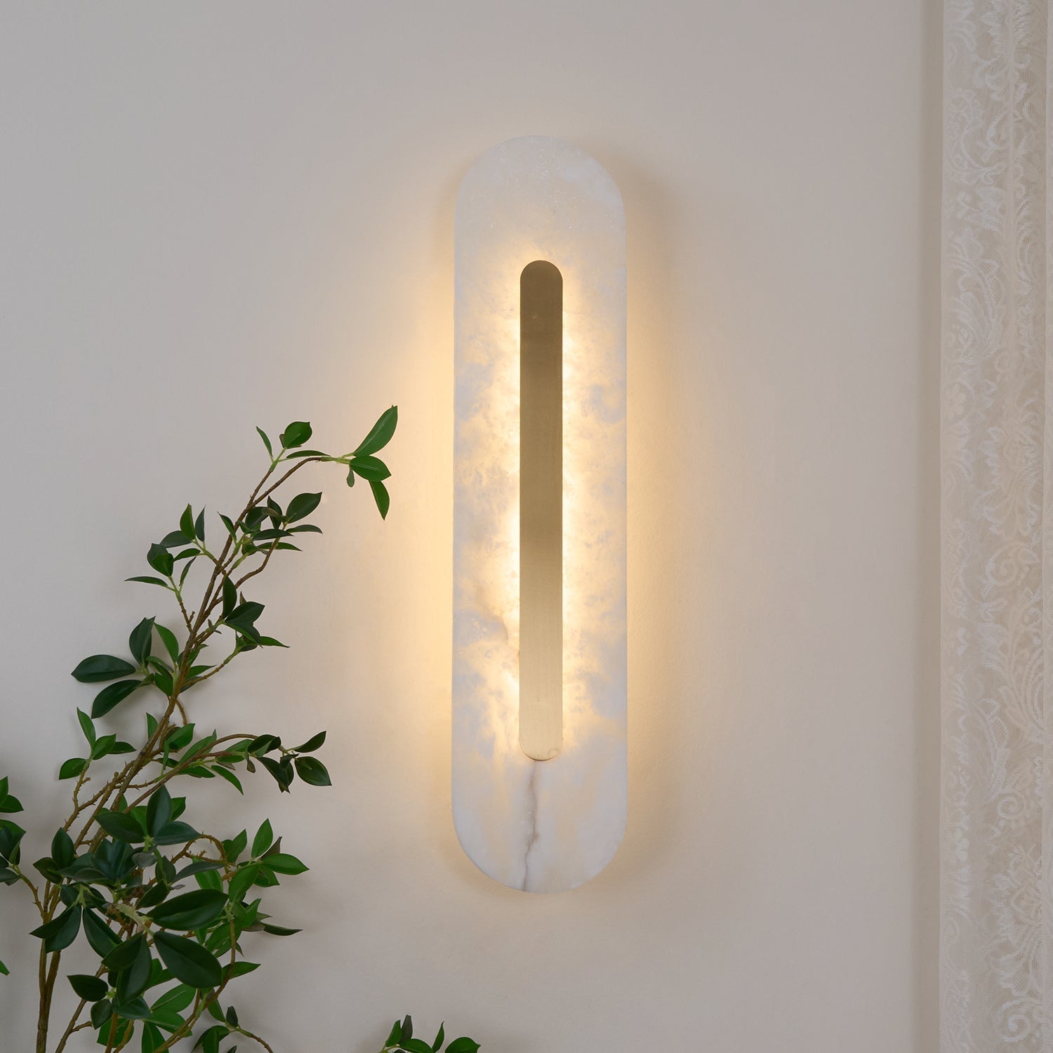 Kristy Alabaster Rounded Wall Lamp