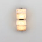 Alabaster Wall Lamp Sculptural Cubes